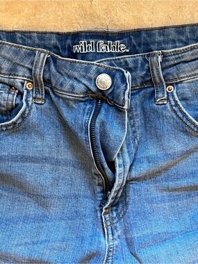 Wild Fable High-Rise Mom Jeans Distressed Ripped Blue Sz 10 Like New